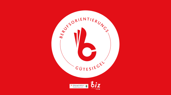 Logo vom Berufsorientierungsgütesiegel, Darstellung eines Schriftzugs